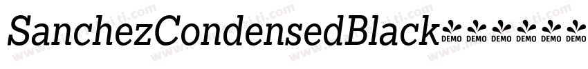 SanchezCondensedBlack字体转换