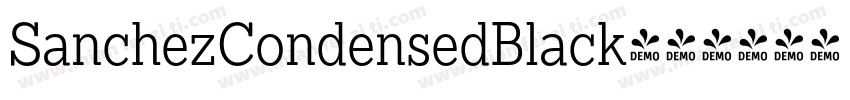 SanchezCondensedBlack字体转换