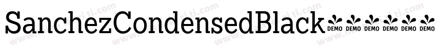 SanchezCondensedBlack字体转换