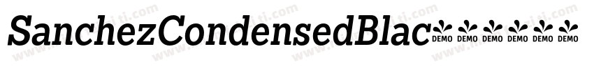 SanchezCondensedBlac字体转换