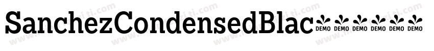 SanchezCondensedBlac字体转换