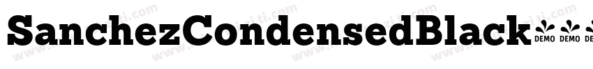 SanchezCondensedBlack字体转换