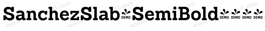 SanchezSlab-SemiBold字体转换