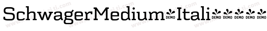 SchwagerMedium-Itali字体转换
