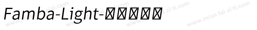 Famba-Light字体转换