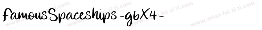 FamousSpaceships-g6X4字体转换