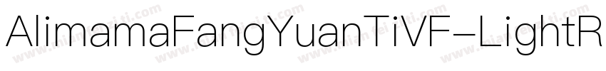 AlimamaFangYuanTiVF-LightRound字体转换