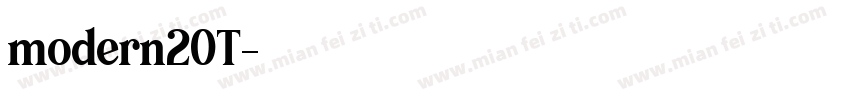 modern20T字体转换