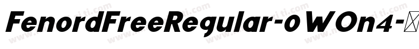 FenordFreeRegular-0WOn4字体转换