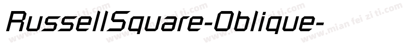RussellSquare-Oblique字体转换
