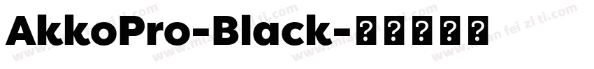 AkkoPro-Black字体转换