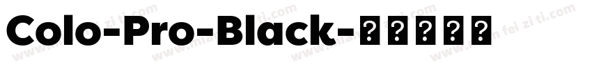 Colo-Pro-Black字体转换