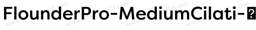 FlounderPro-MediumCilati字体转换