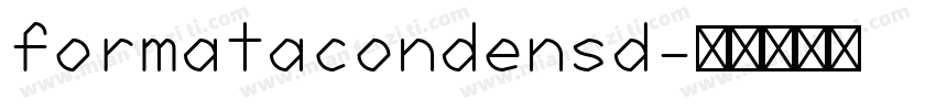 formatacondensd字体转换