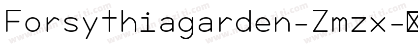 Forsythiagarden-Zmzx字体转换