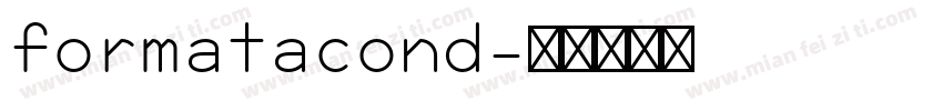 formatacond字体转换