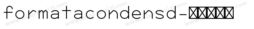 formatacondensd字体转换