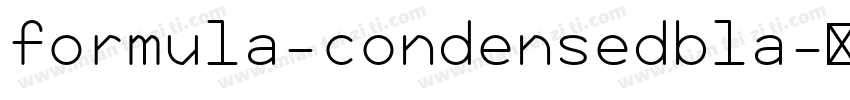formula-condensedbla字体转换