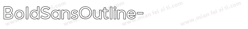 BoldSansOutline字体转换