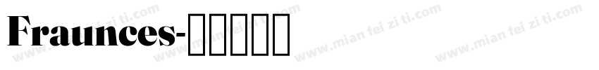 Fraunces字体转换