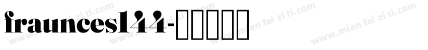 fraunces144字体转换