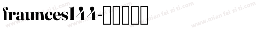 fraunces144字体转换