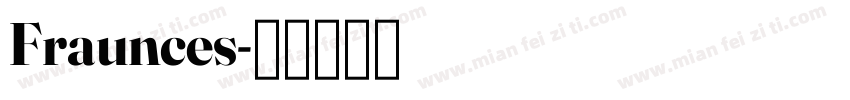 Fraunces字体转换