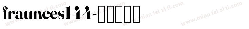 fraunces144字体转换