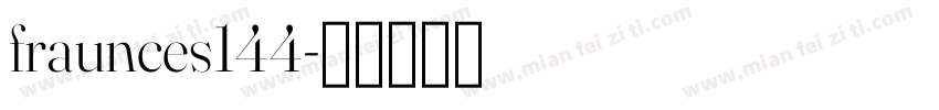 fraunces144字体转换