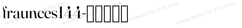 fraunces144字体转换