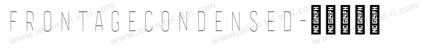 FrontageCondensed字体转换