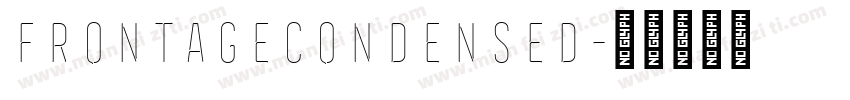 FrontageCondensed字体转换