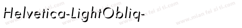 Helvetica-LightObliq字体转换