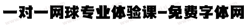 一对一网球专业体验课字体转换