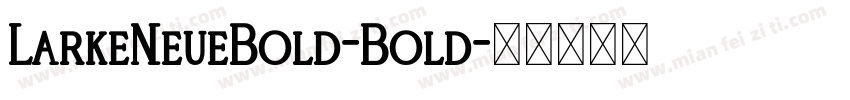 LarkeNeueBold-Bold字体转换