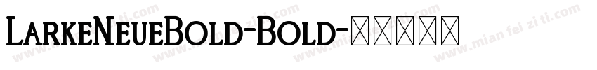LarkeNeueBold-Bold字体转换