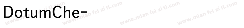 DotumChe字体转换