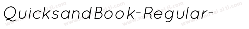 QuicksandBook-Regular字体转换