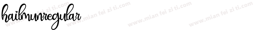 hailmunregular字体转换