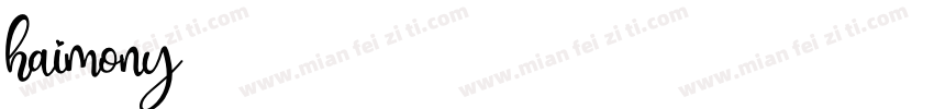 haimony字体转换