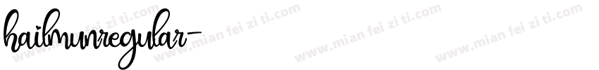 hailmunregular字体转换