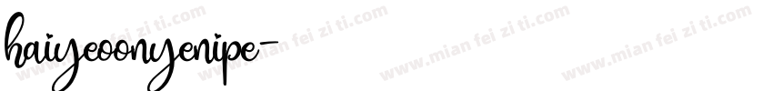 haiyeoonyenipe字体转换