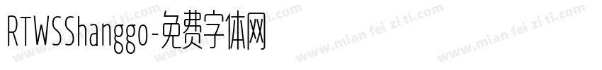 RTWSShanggo字体转换