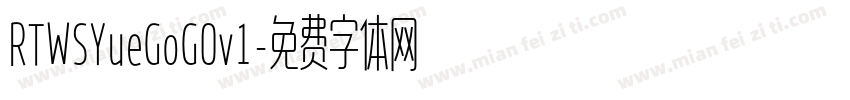 RTWSYueGoG0v1字体转换