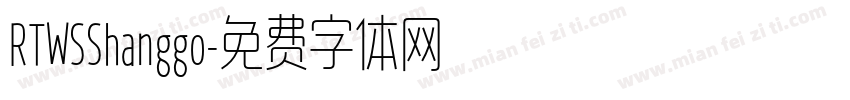 RTWSShanggo字体转换