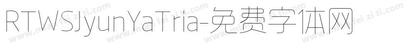 RTWSJyunYaTria字体转换