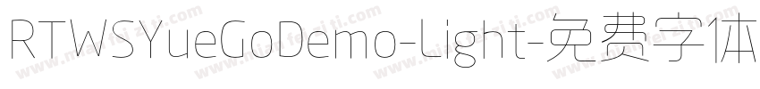 RTWSYueGoDemo-Light字体转换