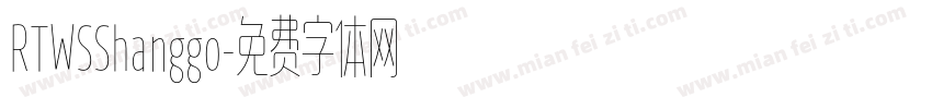 RTWSShanggo字体转换