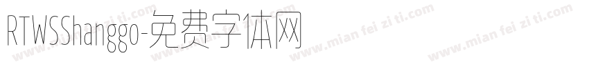 RTWSShanggo字体转换