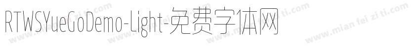 RTWSYueGoDemo-Light字体转换